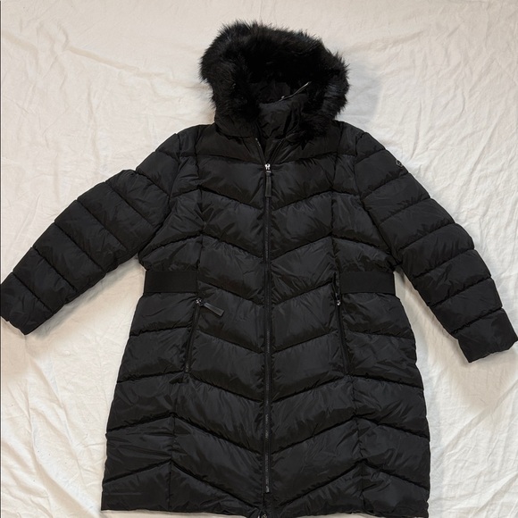 Calvin Klein Jackets & Blazers - Calvin Klein Mid Length Quilted Puffer Hooded Women’s Jacket R13